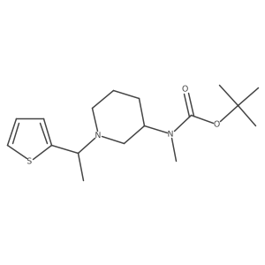Tert-butyl methyl(1-(1-(thiophen-2-yl)ethyl)piperidin-3-yl)carbamate结构式