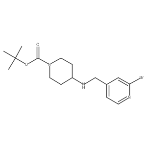 tert-Butyl 4-(((2-bromopyridin-4-yl)methyl)amino)piperidine-1-carboxylate结构式