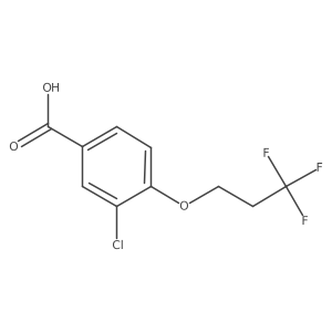3-Chloro-4-(3,3,3-trifluoropropoxy)benzoic acid结构式
