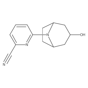 6-((1R,5S)-3-hydroxy-8-azabicyclo[3.2.1]octan-8-yl)picolinonitrile结构式
