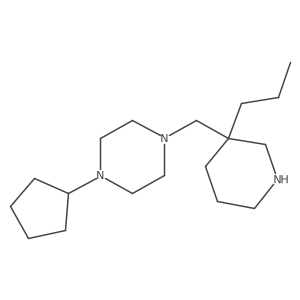 Piperazine, 1-cyclopentyl-4-[(3-propyl-3-piperidinyl)methyl]-结构式