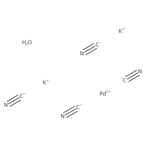 Potassium tetracyanopalladate(II) xhydrate结构式