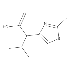 3-Methyl-2-(2-methyl-1,3-thiazol-4-yl)butanoic acid结构式