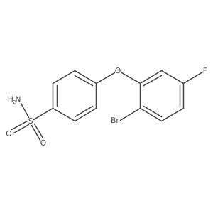 4-(2-Bromo-5-fluorophenoxy)benzene-1-sulfonamide结构式