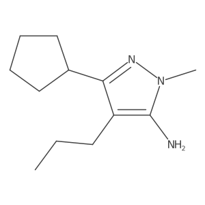 3-Cyclopentyl-1-methyl-4-propyl-1h-pyrazol-5-amine Structure