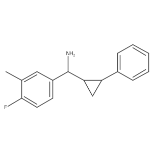(4-Fluoro-3-methylphenyl)(2-phenylcyclopropyl)methanamine结构式