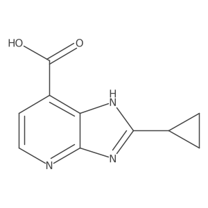 3H-Imidazo[4,5-b]pyridine-7-carboxylic acid, 2-cyclopropyl-结构式