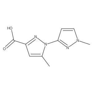 5-Methyl-1-(1-methyl-1H-pyrazol-3-yl)-1H-pyrazole-3-carboxylic acid Structure