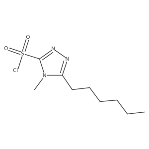 5-hexyl-4-methyl-4H-1,2,4-triazole-3-sulfonyl chloride结构式