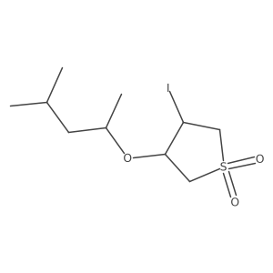 3-Iodo-4-[(4-methylpentan-2-yl)oxy]-1lambda6-thiolane-1,1-dione结构式