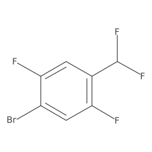 1-Bromo-4-(difluoromethyl)-2,5-difluorobenzene结构式