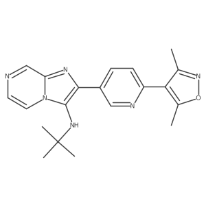 N-tert-butyl-2-(6-(3,5-dimethylisoxazol-4-yl)pyridin-3-yl)imidazo[1,2-a]pyrazin-3-amine结构式