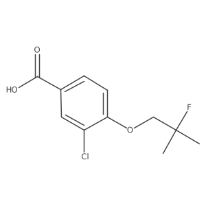 3-Chloro-4-(2-fluoro-2-methylpropoxy)benzoic acid Structure