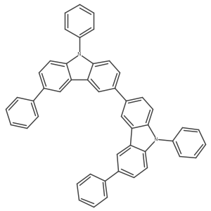 6,6',9,9'-Tetraphenyl-9H,9'H-3,3'-bicarbazole结构式