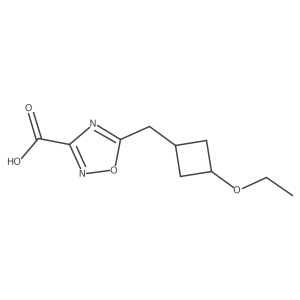 5-[(3-Ethoxycyclobutyl)methyl]-1,2,4-oxadiazole-3-carboxylic acid结构式