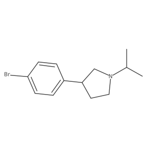 3-(4-Bromophenyl)-1-(1-methylethyl)pyrrolidine结构式