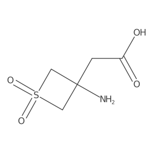 2-(3-Amino-1,1-dioxo-1lambda6-thietan-3-yl)acetic acid结构式
