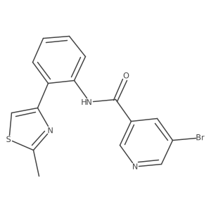 5-bromo-N-(2-(2-methylthiazol-4-yl)phenyl)nicotinamide Structure
