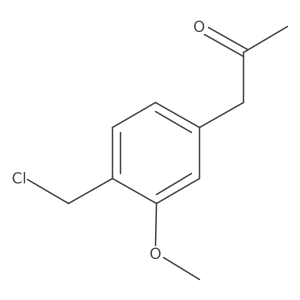 1-(4-(Chloromethyl)-3-methoxyphenyl)propan-2-one Structure