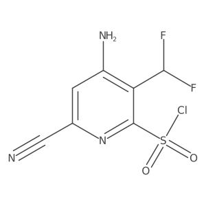 4-Amino-6-cyano-3-(difluoromethyl)pyridine-2-sulfonyl chloride结构式