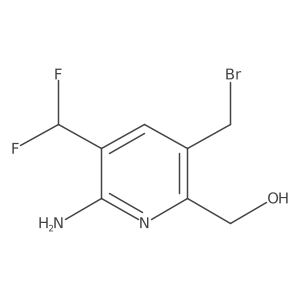 (6-Amino-3-(bromomethyl)-5-(difluoromethyl)pyridin-2-yl)methanol Structure