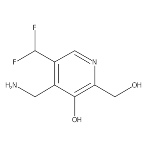 4-(Aminomethyl)-5-(difluoromethyl)-2-(hydroxymethyl)pyridin-3-ol结构式