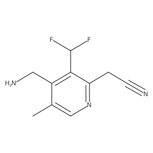 2-(4-(Aminomethyl)-3-(difluoromethyl)-5-methylpyridin-2-yl)acetonitrile Structure
