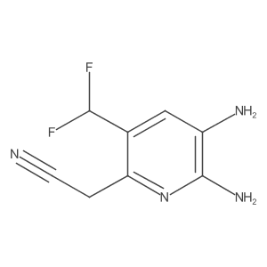 2-(5,6-Diamino-3-(difluoromethyl)pyridin-2-yl)acetonitrile Structure