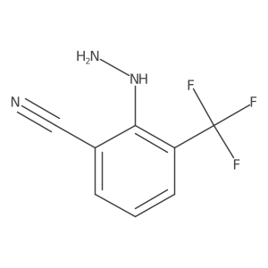 1-(2-Cyano-6-(trifluoromethyl)phenyl)hydrazine Structure