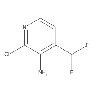 2-Chloro-4-(difluoromethyl)pyridin-3-amine结构式
