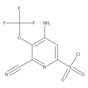 4-Amino-6-cyano-5-(trifluoromethoxy)pyridine-2-sulfonyl chloride Structure