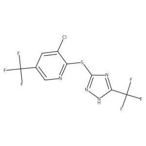 3-chloro-5-(trifluoromethyl)-2-((3-(trifluoromethyl)-1H-1,2,4-triazol-5-yl)thio)pyridine Structure