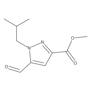 Methyl 5-formyl-1-(2-methylpropyl)-1H-pyrazole-3-carboxylate结构式