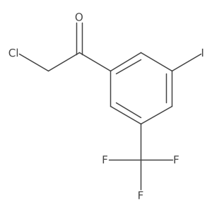 3'-Iodo-5'-(trifluoromethyl)phenacyl chloride Structure