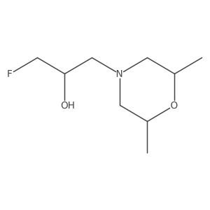 1-(2,6-Dimethylmorpholin-4-yl)-3-fluoropropan-2-ol结构式