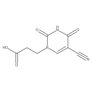 3-(5-cyano-2,4-dioxo-3,4-dihydropyrimidin-1(2H)-yl)propanoic acid结构式