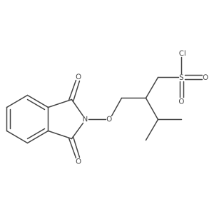 2-{[(1,3-dioxo-2,3-dihydro-1H-isoindol-2-yl)oxy]methyl}-3-methylbutane-1-sulfonyl chloride Structure