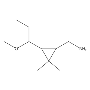 [3-(1-Methoxypropyl)-2,2-dimethylcyclopropyl]methanamine结构式