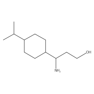 3-Amino-3-[4-(propan-2-yl)cyclohexyl]propan-1-ol结构式