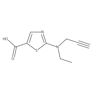 2-[Ethyl(prop-2-yn-1-yl)amino]-1,3-thiazole-5-carboxylic acid结构式