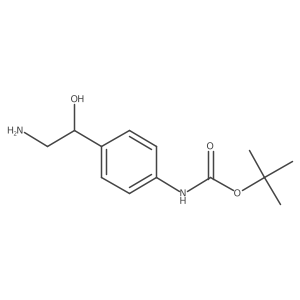 tert-butyl N-[4-(2-amino-1-hydroxyethyl)phenyl]carbamate结构式