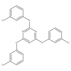 2,4,6-Tris(3-chlorophenoxy)-1,3,5-triazine结构式