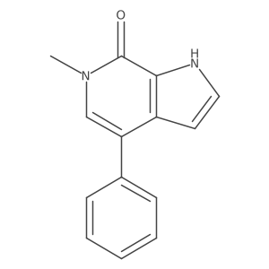 1,6-Dihydro-6-methyl-4-phenyl-7H-pyrrolo[2,3-c]pyridin-7-one结构式