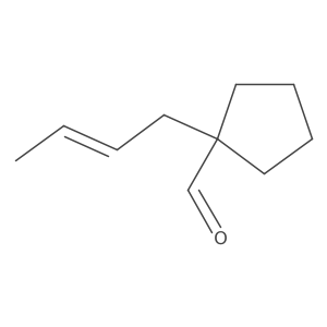 1-(But-2-en-1-yl)cyclopentane-1-carbaldehyde结构式