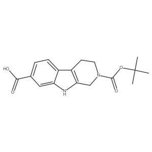 2-(1,1-Dimethylethyl) 1,3,4,9-tetrahydro-2H-pyrido[3,4-b]indole-2,7-dicarboxylate结构式