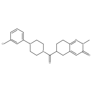 6-(4-(3-chlorophenyl)piperazine-1-carbonyl)-2-methyl-5,6,7,8-tetrahydrocinnolin-3(2H)-one Structure