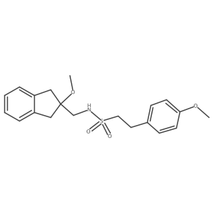 N-((2-methoxy-2,3-dihydro-1H-inden-2-yl)methyl)-2-(4-methoxyphenyl)ethanesulfonamide Structure