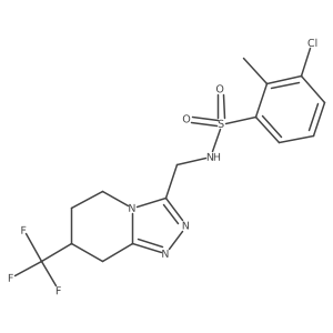3-chloro-2-methyl-N-((7-(trifluoromethyl)-5,6,7,8-tetrahydro-[1,2,4]triazolo[4,3-a]pyridin-3-yl)methyl)benzenesulfonamide Structure