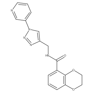 N-((1-(pyridin-3-yl)-1H-1,2,3-triazol-4-yl)methyl)-2,3-dihydrobenzo[b][1,4]dioxine-5-carboxamide Structure