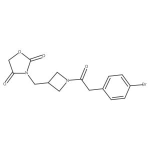 3-({1-[2-(4-Bromophenyl)acetyl]azetidin-3-yl}methyl)-1,3-oxazolidine-2,4-dione Structure